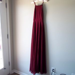 Lulu's Mythical Kind of Love Wine Red Maxi Dress